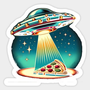 Funny Pizza Ufo, Pizza Lover Sticker
